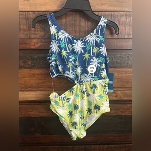 ✨NWT Reel Legends Kids Palm Tree Print Swimsuit✨